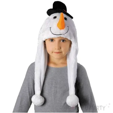 czapka balwanek kraszek pluszowa