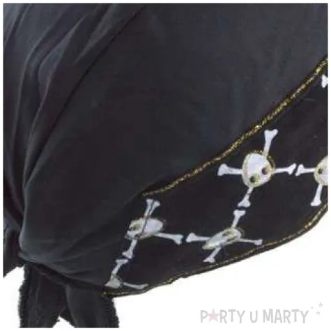 czapka bandana piracka czarna funny fashion