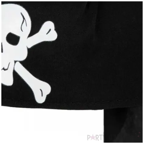 czapka bandana piracka czarna partypal