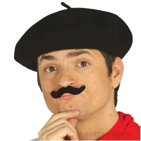 czapka beret francuski czarna guirca