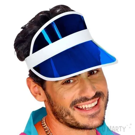 czapka daszek lata 80 te niebieski widmann