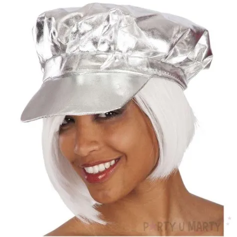 czapka elegante srebrna metaliczna carnival toys