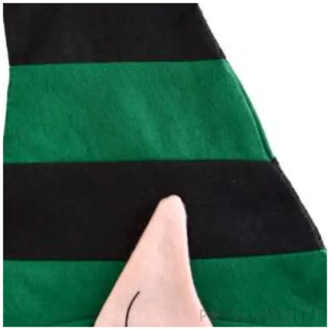 czapka elf w paski czarno zielona arpex