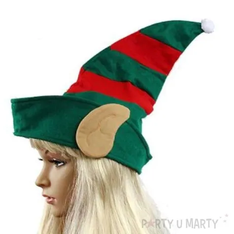 czapka elf z uszami 30x35 cm