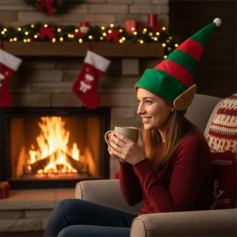 czapka elf z uszami kraszek