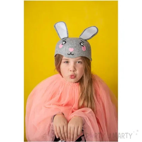 czapka filcowa zajac szary partydeco