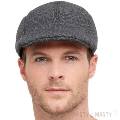 czapka gangster lata 20 szara smiffys