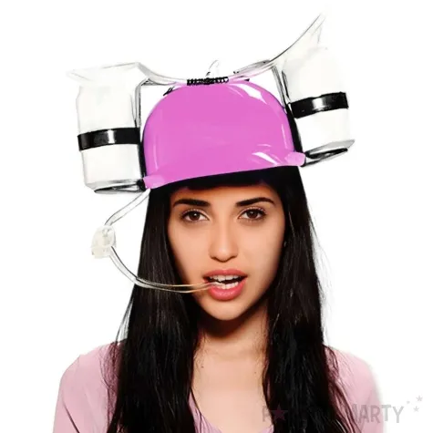 czapka kask piwny rozowy propa ganda