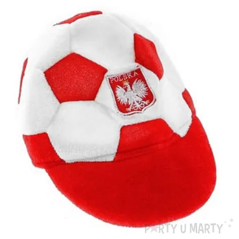 czapka kibic polska bialo czerwony godan