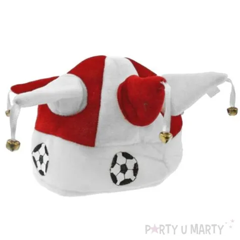 czapka kibica z rogami i dzwonkami polska