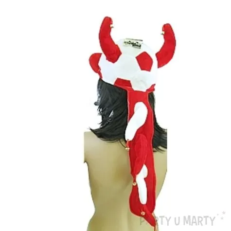 czapka kibica z rogatym warkoczem polska