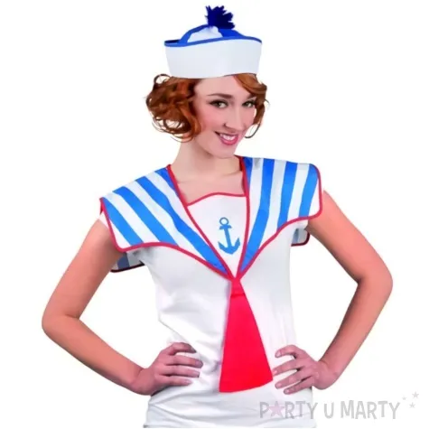 czapka majtek w blekitne pasy partytino