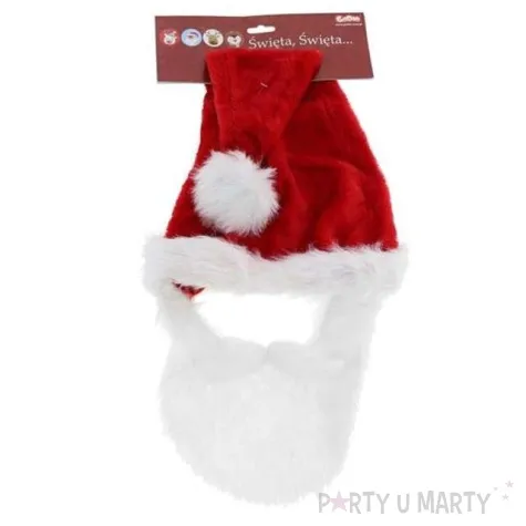 czapka mikolaj 3w1 lux 30x78 cm