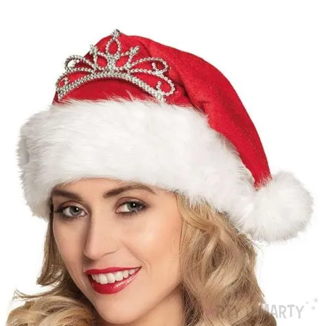 czapka mikolaj diadem czerwona boland