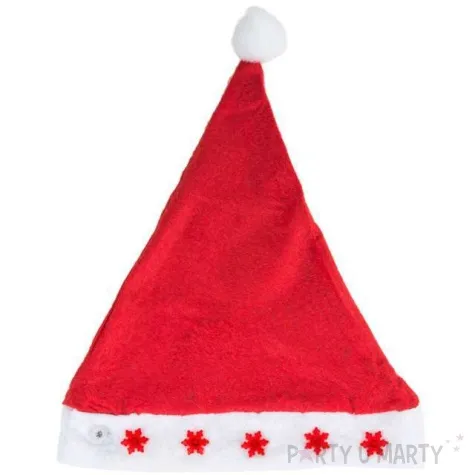 czapka mikolaj led sniezynka 38 cm czakos