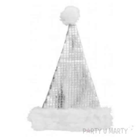 czapka mikolaj srebrny