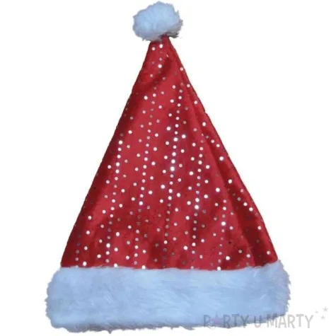 czapka mikolajka w srebrne kropki funny fashion