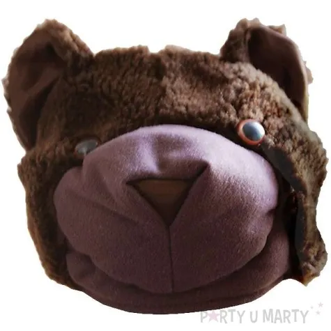 czapka mis brazowy welur kraszek