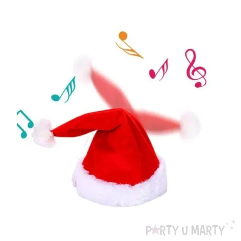 czapka muzykalny mikolaj czerwona fannyfashion