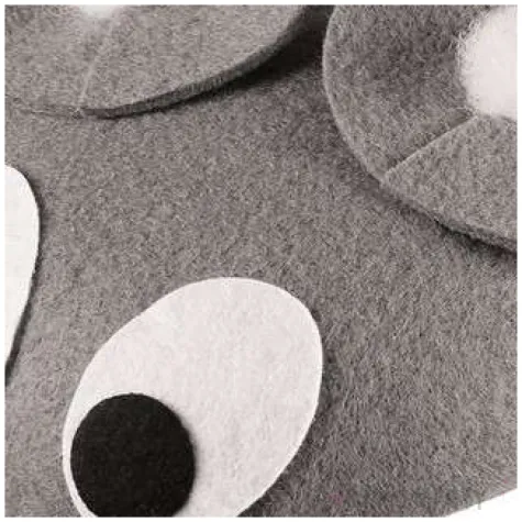 czapka myszka filcowa kraszek