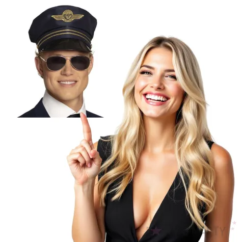 czapka pilot samolotu granatowa boland