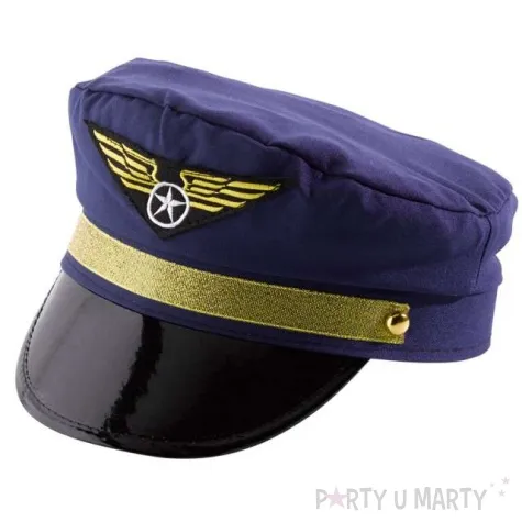 czapka pilota granatowa amscan