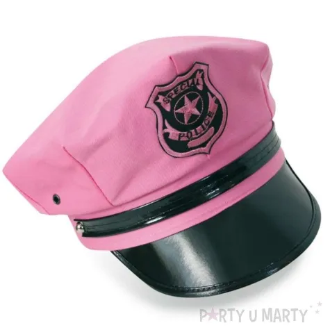 czapka policjant rozowy fries