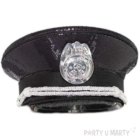 czapka policjantka cekinowa leg avenue