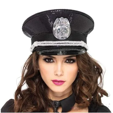 czapka policjantka cekinowa leg avenue