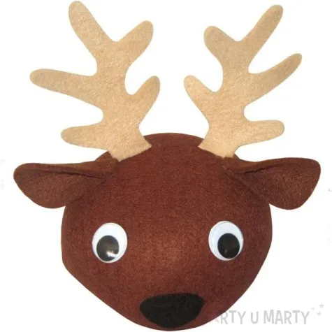 czapka renifer filcowa kraszek