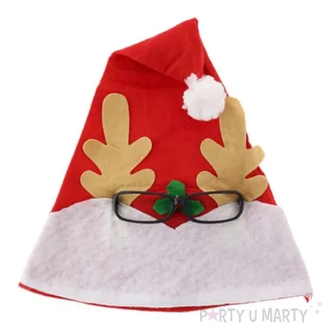 czapka renifer w okularach 30x42 cm