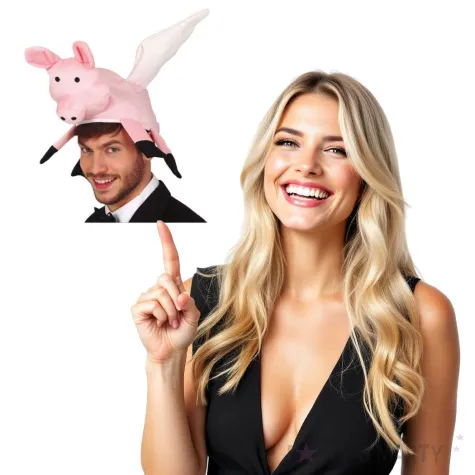 czapka skrzydlata swinka rozowa guirca