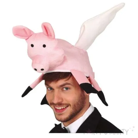 czapka skrzydlata swinka rozowa guirca