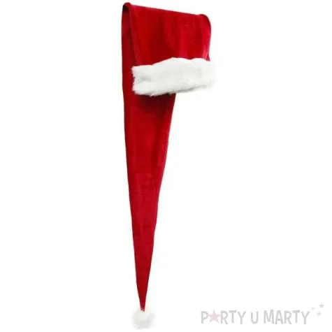 czapka swiety mikolaj dluga welurowa godan 125x30 cm