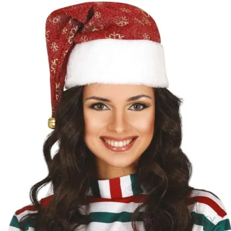 czapka swiety mikolaj platki sniegu guirca