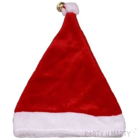 czapka swiety mikolaj pluszowa kraszek 42x29 cm