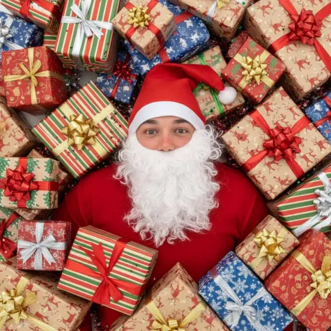 czapka swiety mikolaj z broda arpex