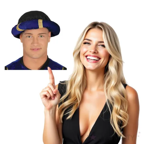 czapka turban niebieski guirca