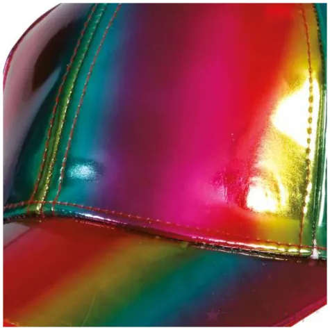 czapka z daszkiem metalic teczowy guirca