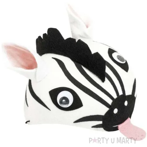 czapka zebra filcowa kraszek