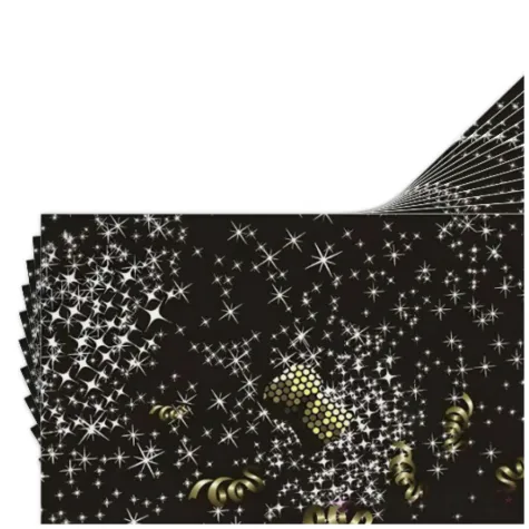 czarne serwetki z szampanem na osiemnastke 18 urodziny