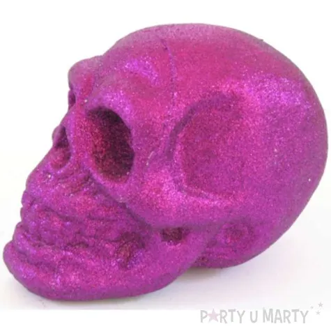 czaszka dekoracyjna fioletowa