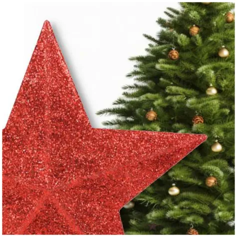 czubek choinkowy gwiazda czerwony arpex 14 cm