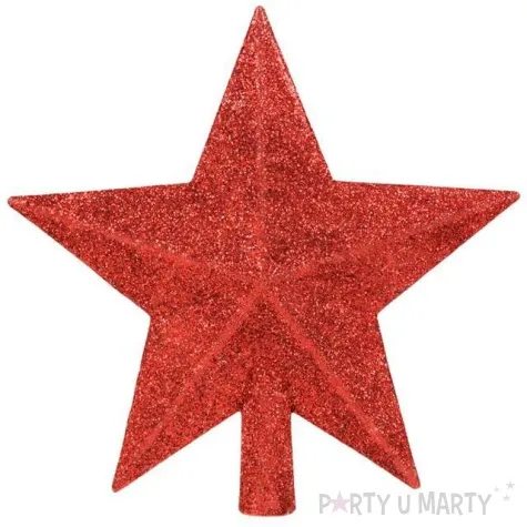czubek choinkowy gwiazda czerwony arpex 14 cm