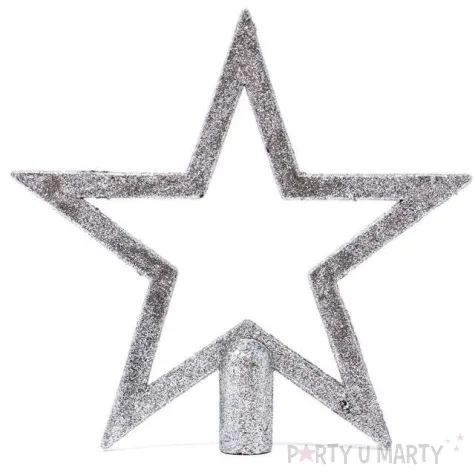 czubek choinkowy gwiazda srebrna guirca