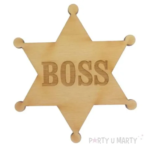 decoupage odznaka boss nr do007 drewno
