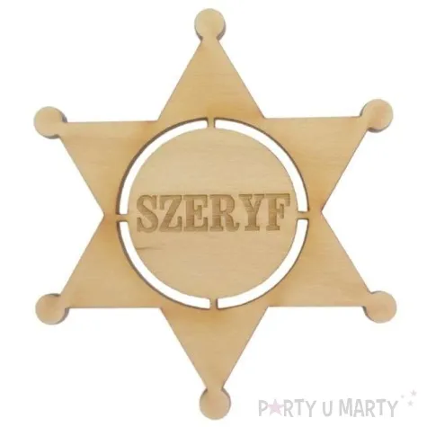 decoupage odznaka szeryf nr do001 drewno