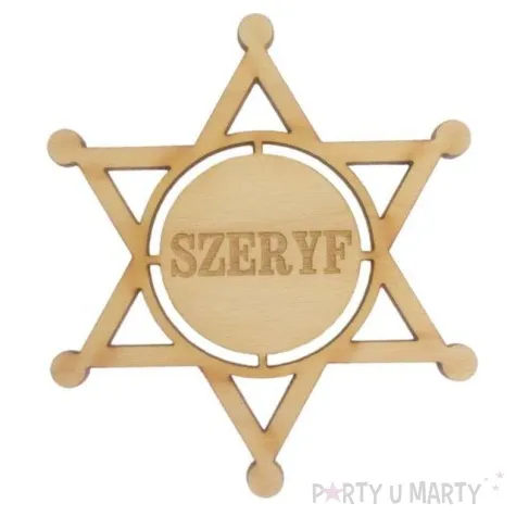 decoupage odznaka szeryf nr do002 drewno
