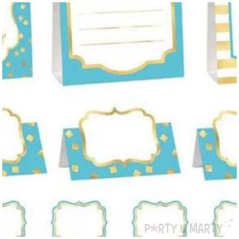 dekoracja 1 urodziny roczek chlopca niebieski amscan zestaw