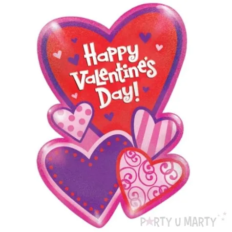 dekoracja 3d happy valentines day amscan 56 x 41 cm